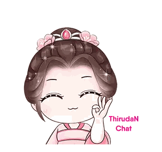 Girl With Flowers In Hair Thirudan Chat Sticker