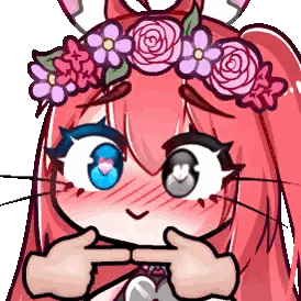 Girl With Flowers On Her Head Sticker