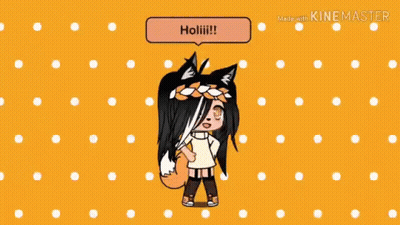 Girl With Fox Tail In Front Of Polka Dot Background Saying Soy Nueva En Este Ca Nal GIF