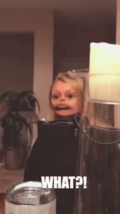 Girl With Funny Face Saying What GIF
