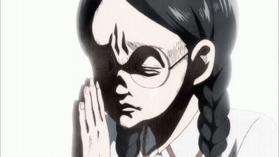 Girl With Glasses And Braids GIF