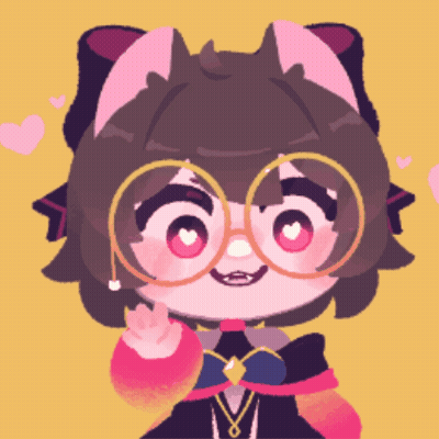 Girl With Glasses And Hearts GIF