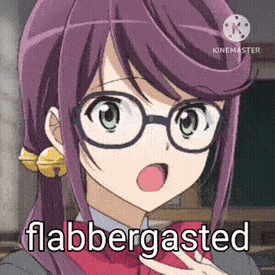 Girl With Glasses And Purple Hair Making Funny Face Says Flabbergasted GIF