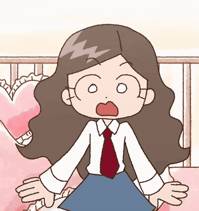 Girl With Glasses And Red Tie GIF