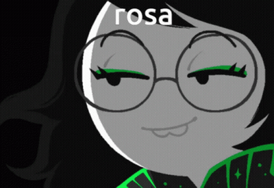 Girl With Glasses And Rosa GIF