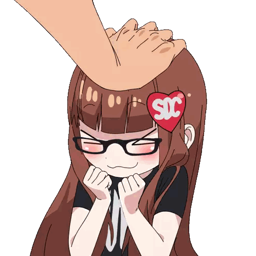 Girl With Glasses And Soc Heart Sticker