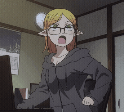 Girl With Glasses At Computer In January GIF