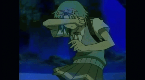 Girl With Glasses Covering Face With Hand GIF
