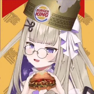 Girl With Glasses Holding Hamburger GIF