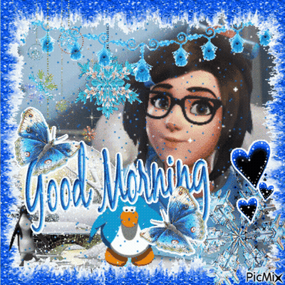 Girl With Glasses Saying Good Morning GIF