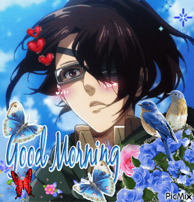 Girl With Glasses Saying Good Morning GIF