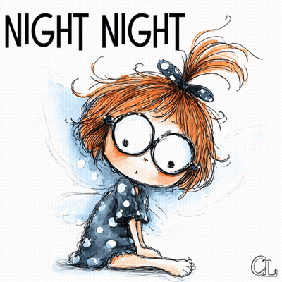 Girl With Glasses Saying Night Night GIF