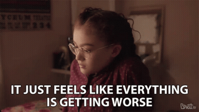 Girl With Glasses Says It Just Feels Like Everything Is Getting Worse on Brat TV