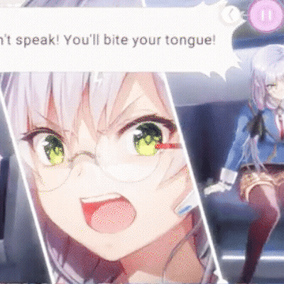 Girl With Glasses You'll Bite Your Tongue GIF