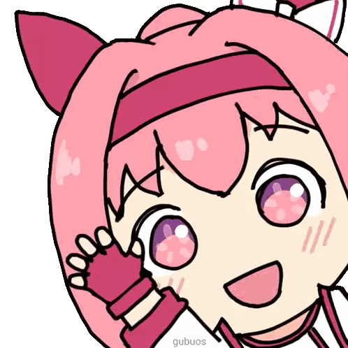 Girl With Glove And Guguos Text Sticker