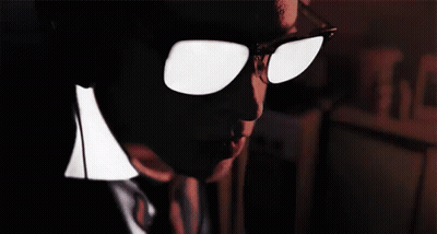 Girl With Glowing Red Eyes GIF