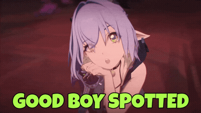 Girl With Good Boy Spotted Above Her GIF