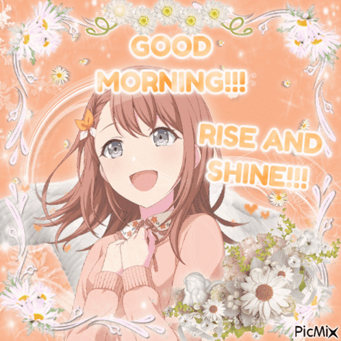 Girl With Good Morning Rise And Shine GIF