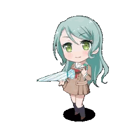 Girl With Green Eyes Holding Umbrella Sticker