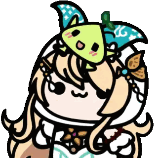 Girl With Green Frog On Head Sticker