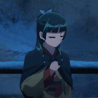 Girl With Green Hair And Blue Bow GIF