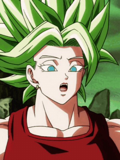 Girl With Green Hair And Blue Eyes In Red Tank Top GIF