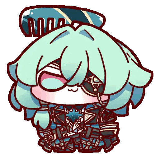 Girl With Green Hair And Comb Sticker