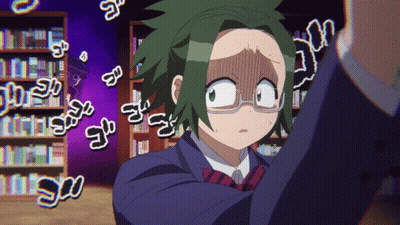 Girl With Green Hair And Glasses Surprised GIF