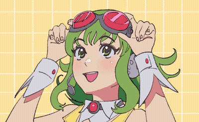 Girl With Green Hair And Goggles GIF