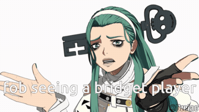 Girl With Green Hair And Key On Head Saying Tob Seeing A Bridget Player GIF