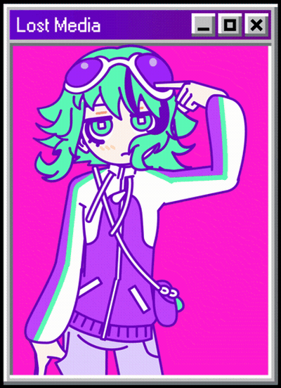 Girl With Green Hair and Purple Jacket Says Lost Media