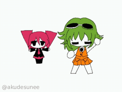 Girl With Green Hair And Red Haired Girl GIF