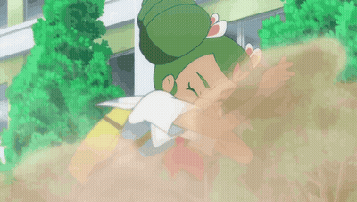 Girl With Green Hair And White Towel GIF