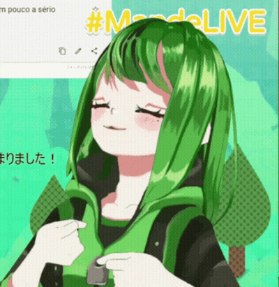 Girl With Green Hair Smiling #Mandelive GIF