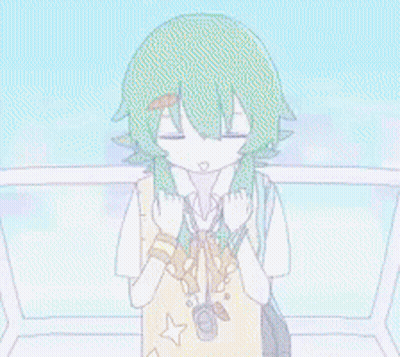 Girl With Green Hair Standing in Front of Window Saying I'm in Love
