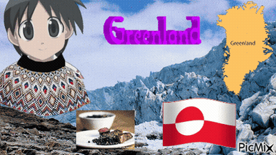 Girl With Greenland Written On It GIF