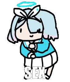 Girl With Halo And Sex Text Sticker