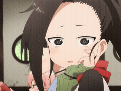 Girl With Hand On Chin GIF