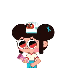 Girl With Hat And Microphone Sticker