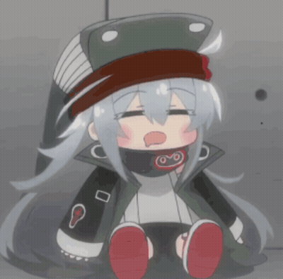 Girl With Hat And Smiley Face GIF