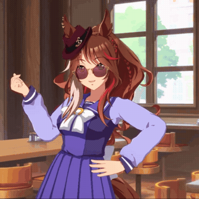 Girl With Hat And Sunglasses Standing In Room GIF