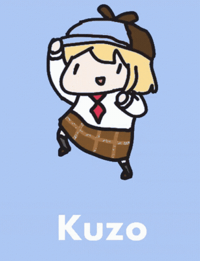 Girl With Hat Saying Kuzo GIF