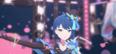 Girl With Headphones And Wings Making Heart GIF