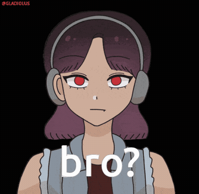Girl With Headphones Saying Bro GIF