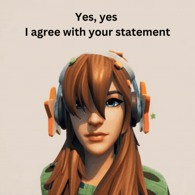 Girl With Headphones Saying Yes Yes I Agree GIF
