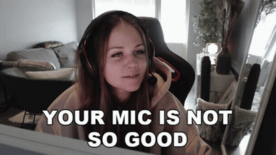 Girl With Headphones Says Your Mic Not So Good GIF