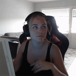 Girl With Headset Scratching Her Head GIF