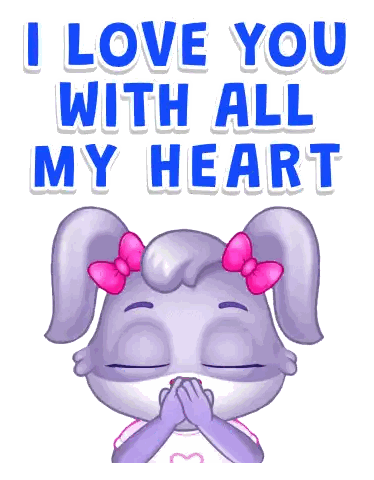 Girl With Hearts And I Love You Sticker