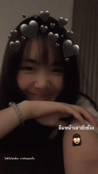 Girl With Hearts Headband Smiling GIF