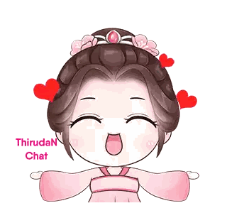Girl With Hearts On Face Thiruden Chat Sticker